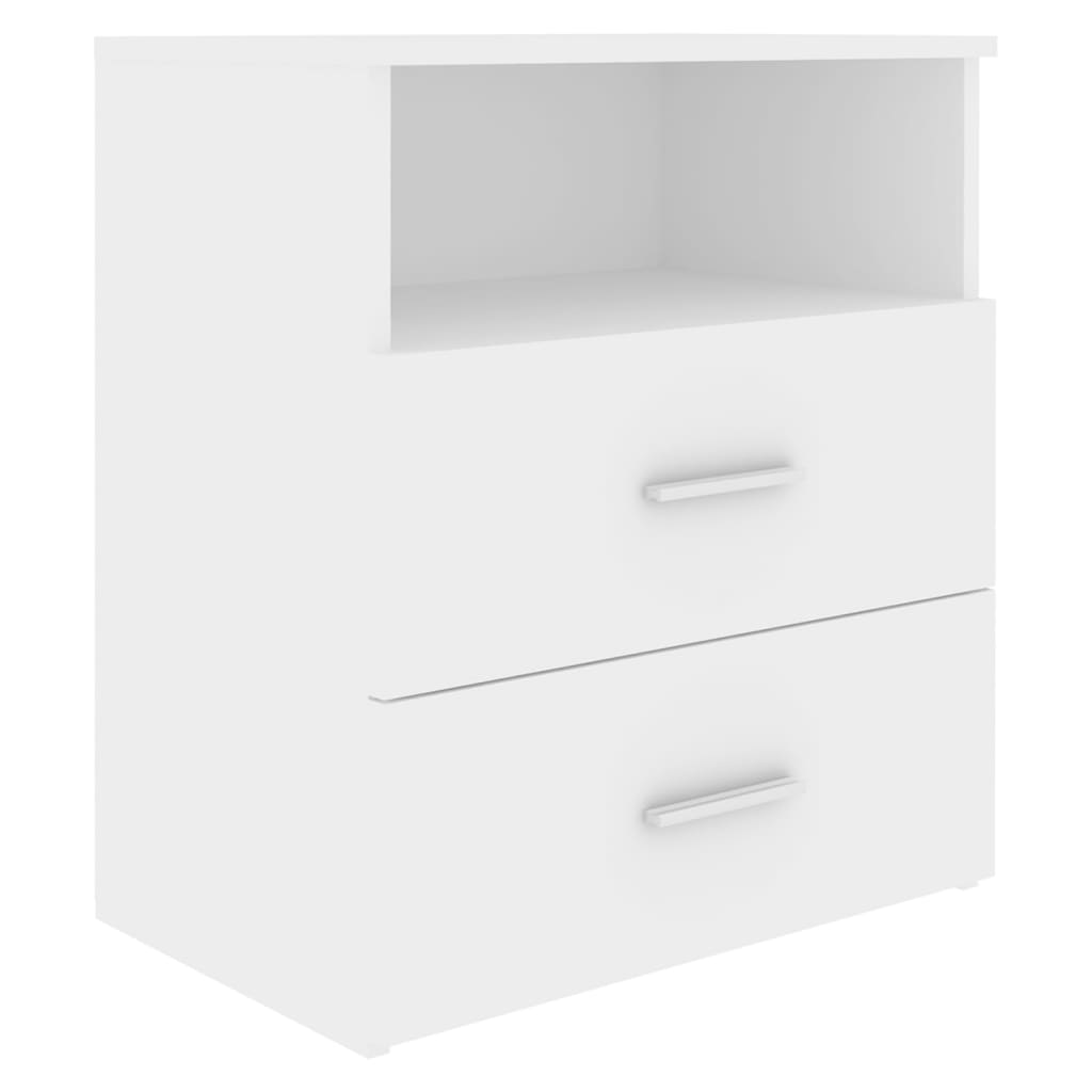 vidaXL Tables de chevet 2 pcs Blanc 50x32x60 cm - Image 5