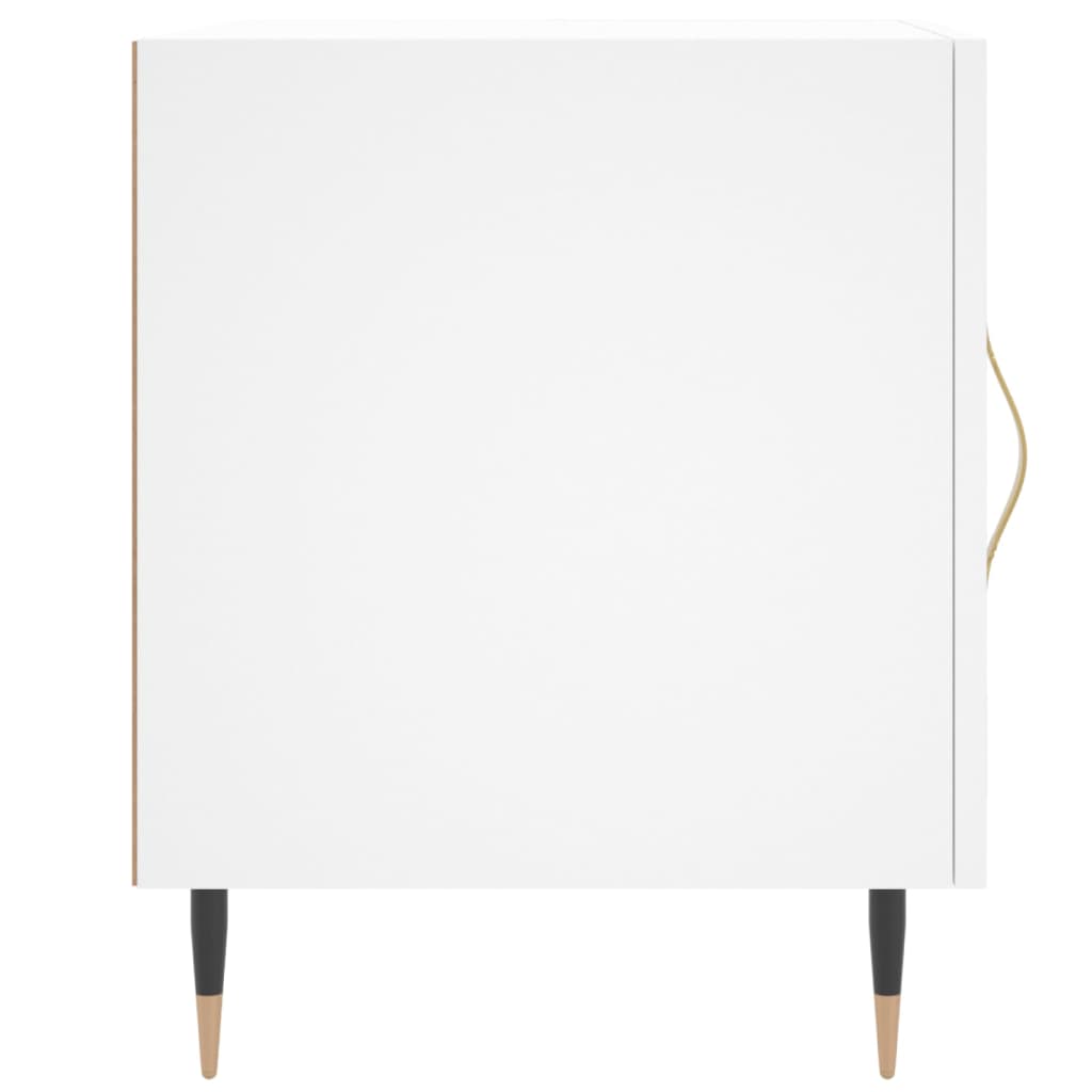 vidaXL Tables de chevet 2 pcs blanc 40x40x50 cm bois d’ingénierie - Image 6