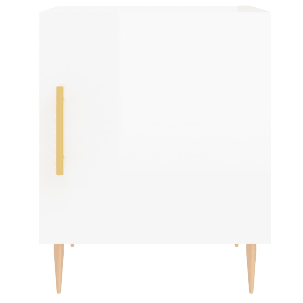 vidaXL Tables de chevet 2 pcs blanc brillant 40x40x50 cm - Image 6