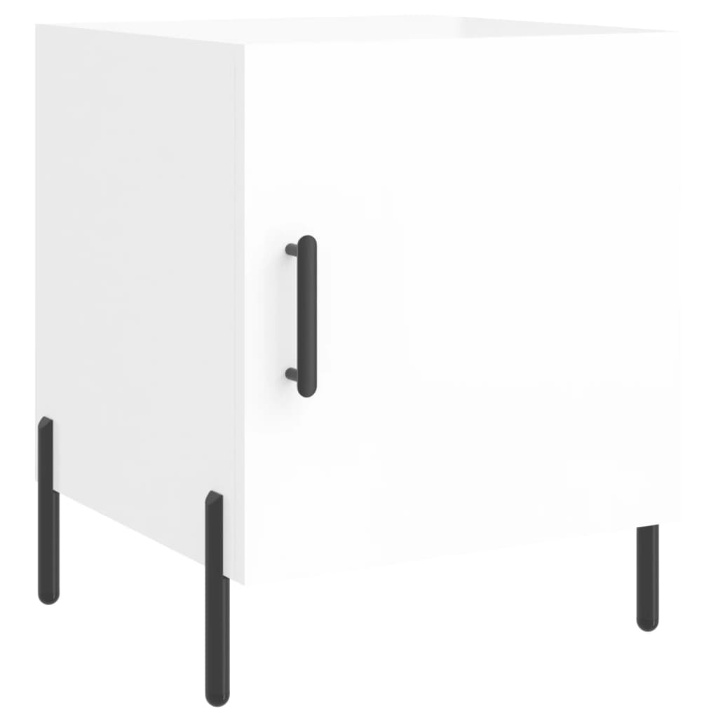 vidaXL Tables de chevet 2 pcs blanc brillant 40x40x50 cm - Image 5