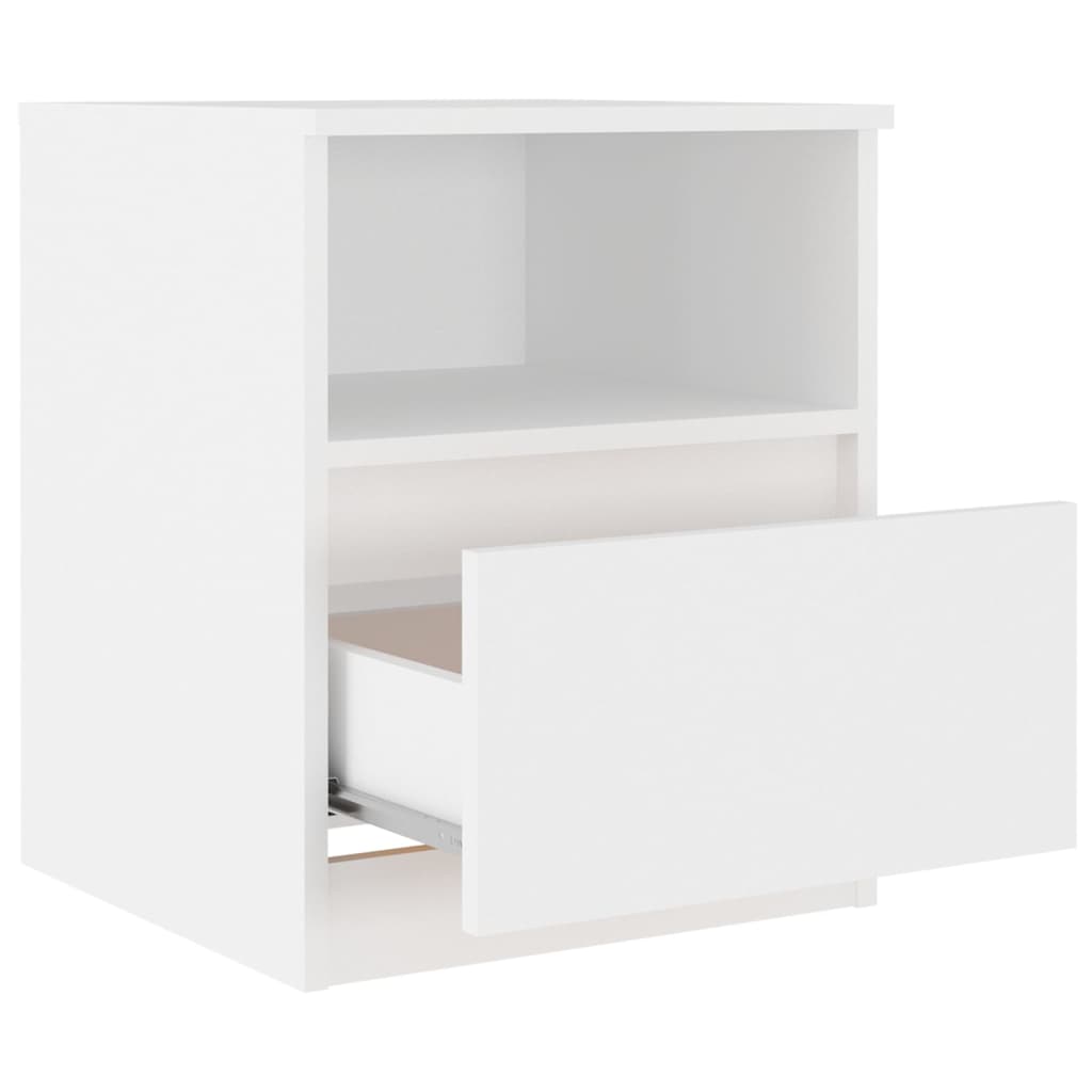 vidaXL Tables de chevet 2 pcs Blanc 40x40x50 cm Aggloméré - Image 6