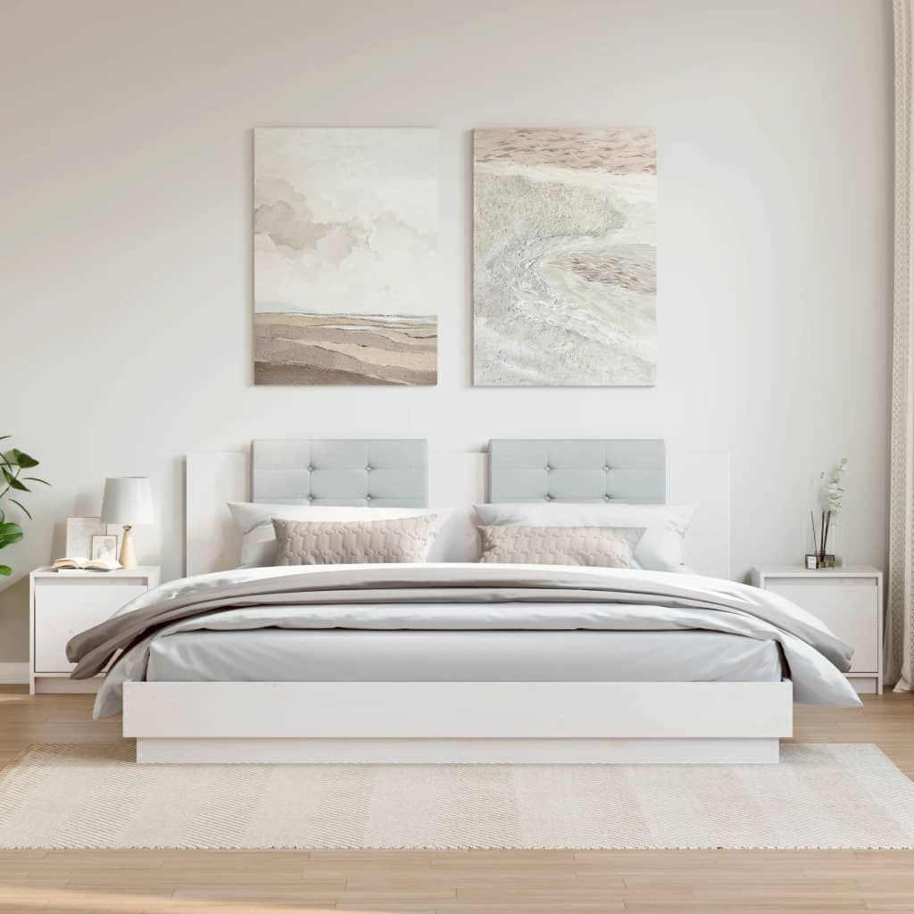 vidaXL Tables de chevet 2 pcs Blanc 40x30,5x40 cm Bois de pin massif