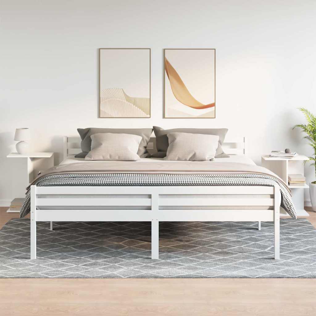 vidaXL Tables de chevet 2 pcs blanc 46,5x29x61 cm bois d’ingénierie - Image 3