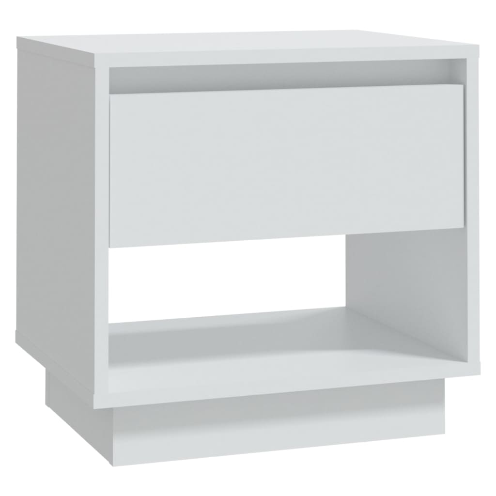 vidaXL Tables de chevet 2 pcs Blanc 45x34x44 cm bois d'ingénierie - Image 5