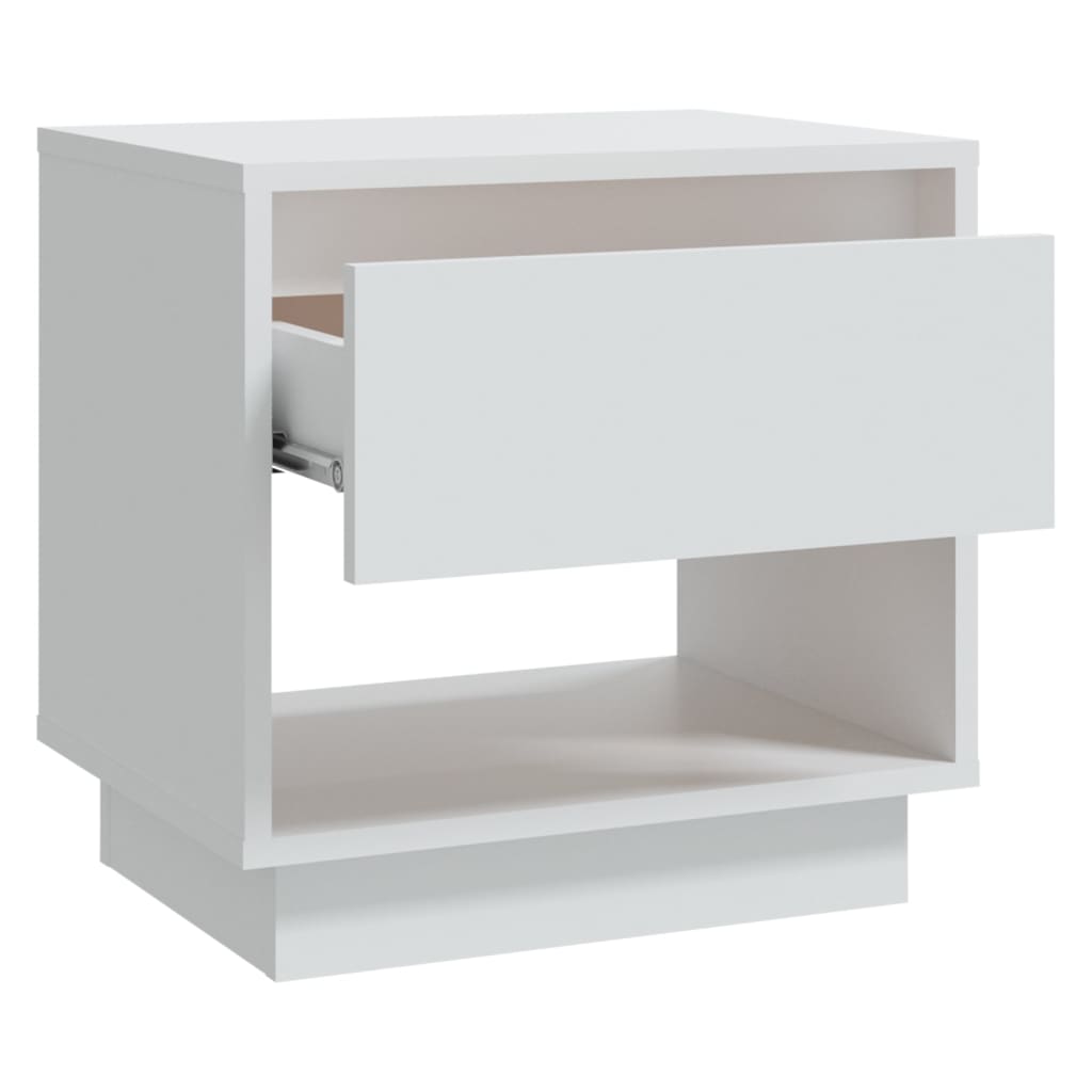 vidaXL Tables de chevet 2 pcs Blanc 45x34x44 cm bois d'ingénierie - Image 6