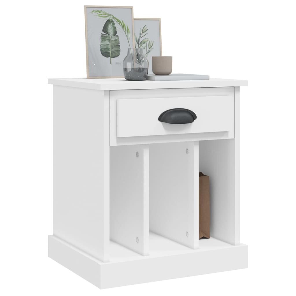 vidaXL Tables de chevet 2 pcs blanc 43x36x50 cm - Image 4