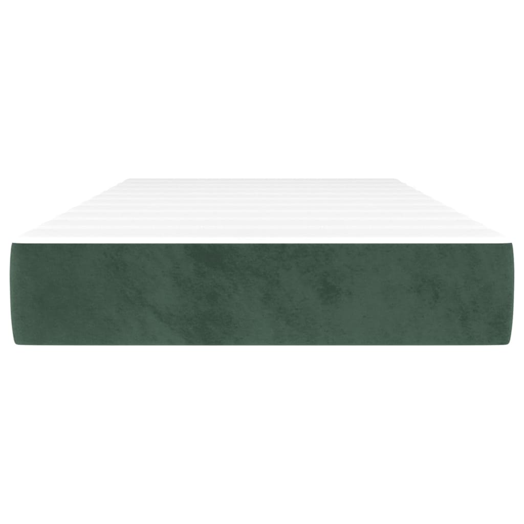 vidaXL Matelas de lit à ressorts ensachés Vert foncé 90x190x20 cm - Image 3