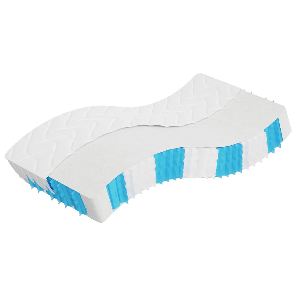 vidaXL Matelas à ressorts ensachés dureté moyenne 90x200 cm