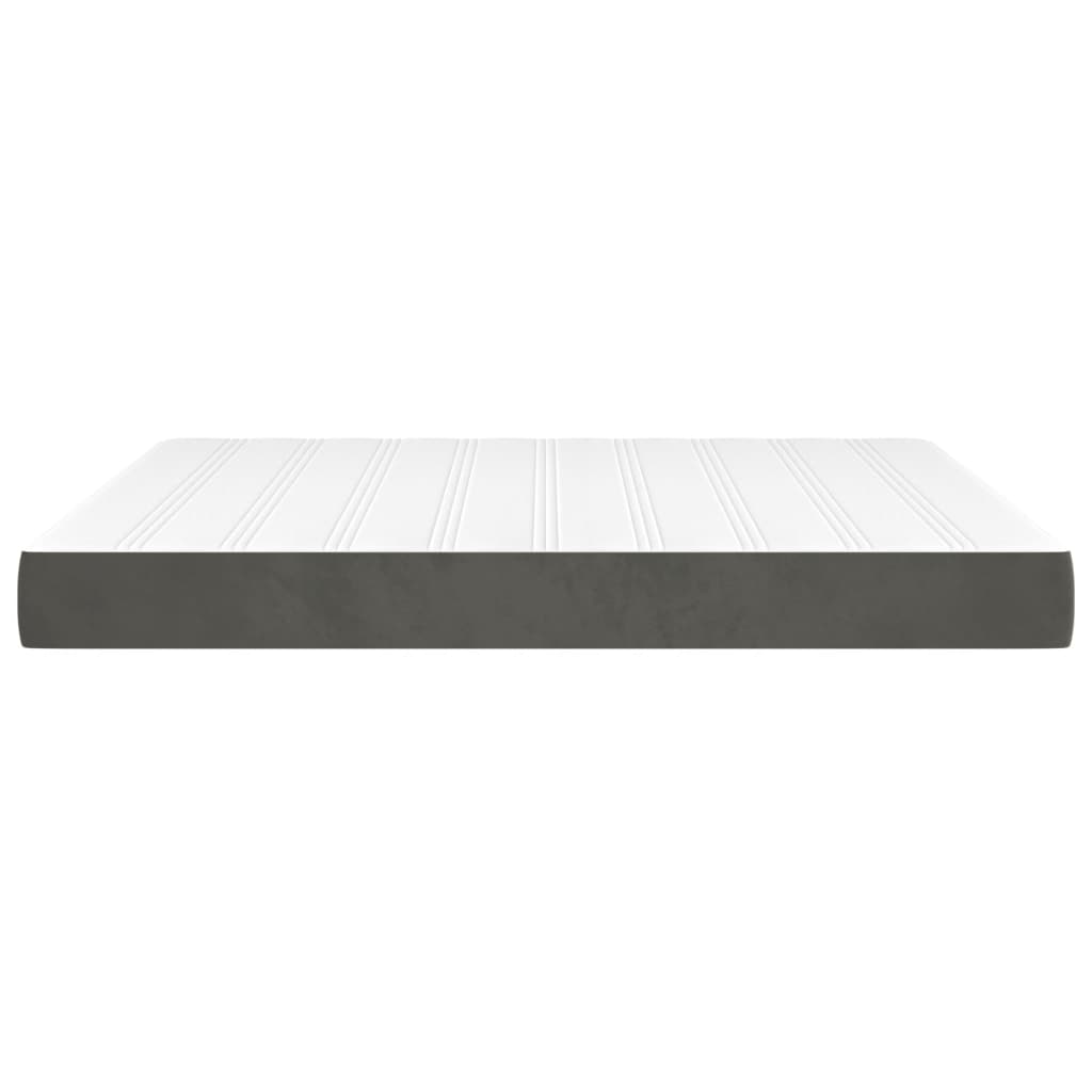 vidaXL Matelas de lit à ressorts ensachés Gris foncé 180x200x20 cm - Image 4