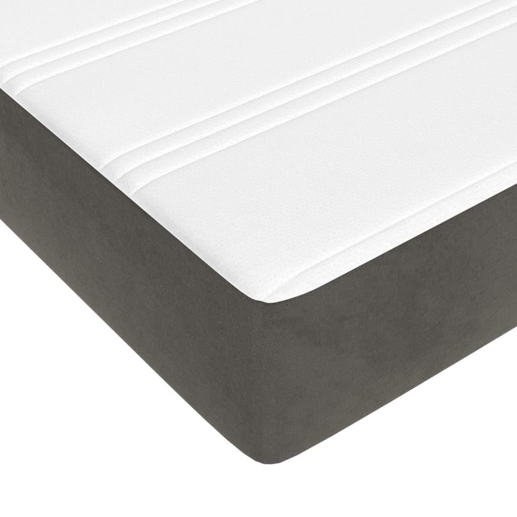 vidaXL Matelas de lit à ressorts ensachés Gris foncé 180x200x20 cm - Image 5