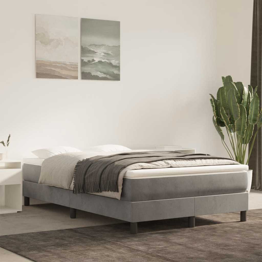 vidaXL Matelas de lit à ressorts ensachés gris clair 120x220x20 cm