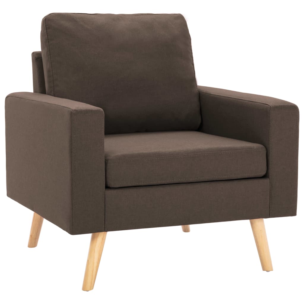 vidaXL Fauteuil marron tissu - Image 2