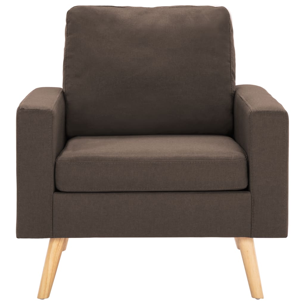 vidaXL Fauteuil marron tissu - Image 3