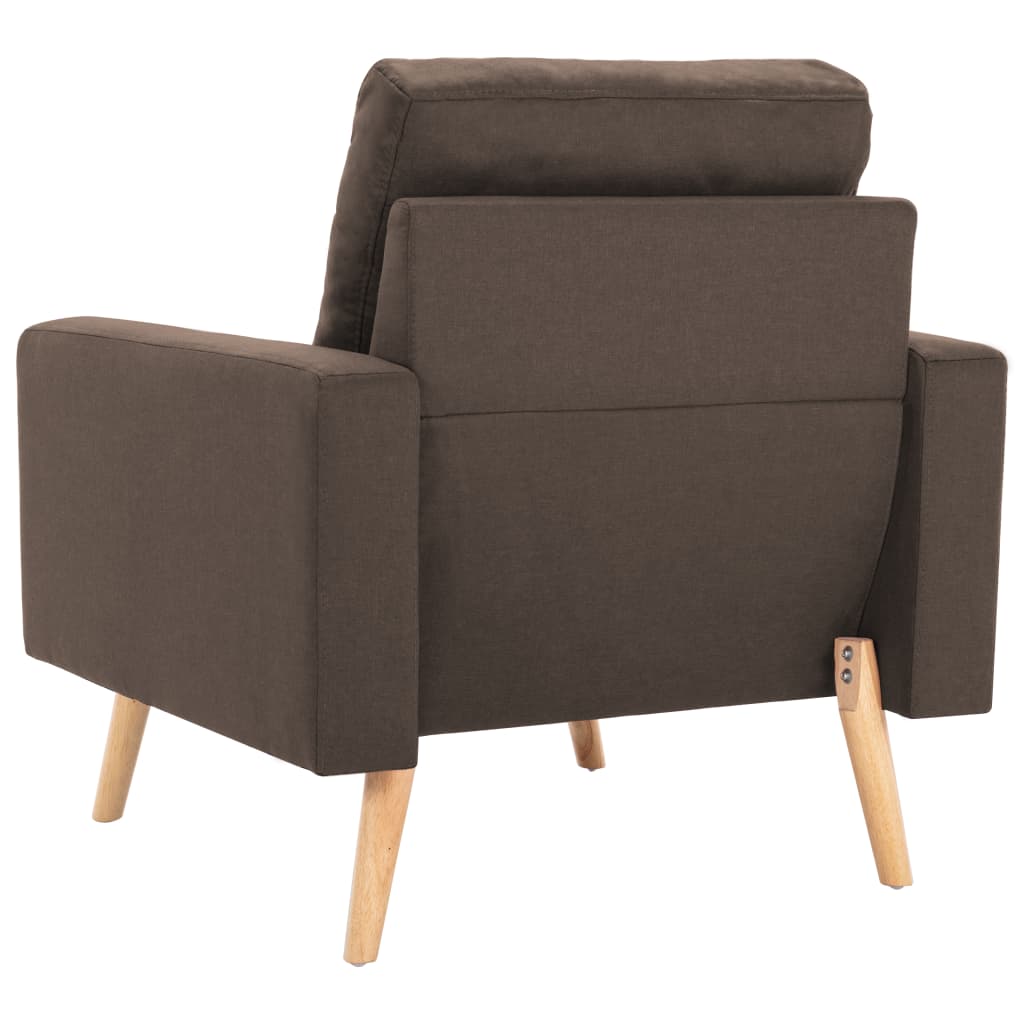 vidaXL Fauteuil marron tissu - Image 5