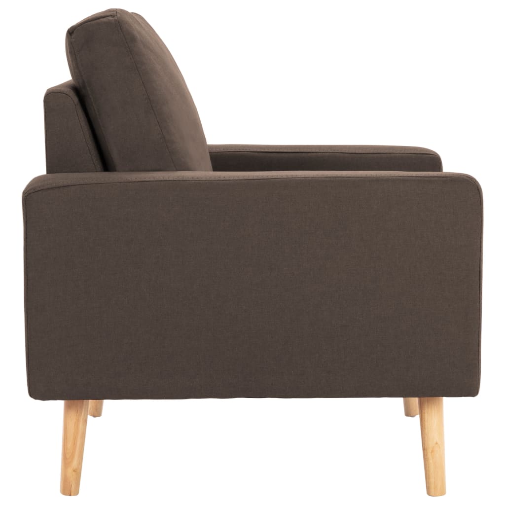 vidaXL Fauteuil marron tissu - Image 4