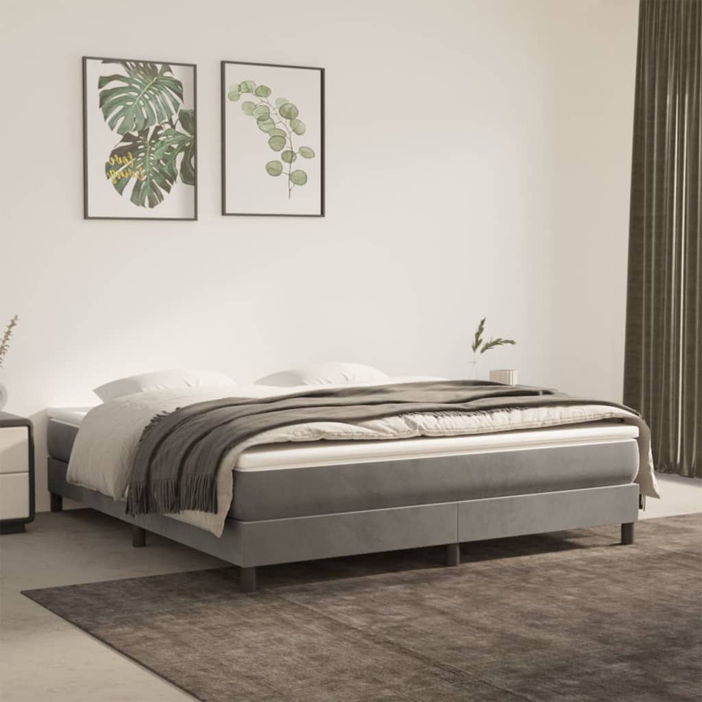 vidaXL Matelas de lit à ressorts ensachés Gris clair 160x200x20 cm