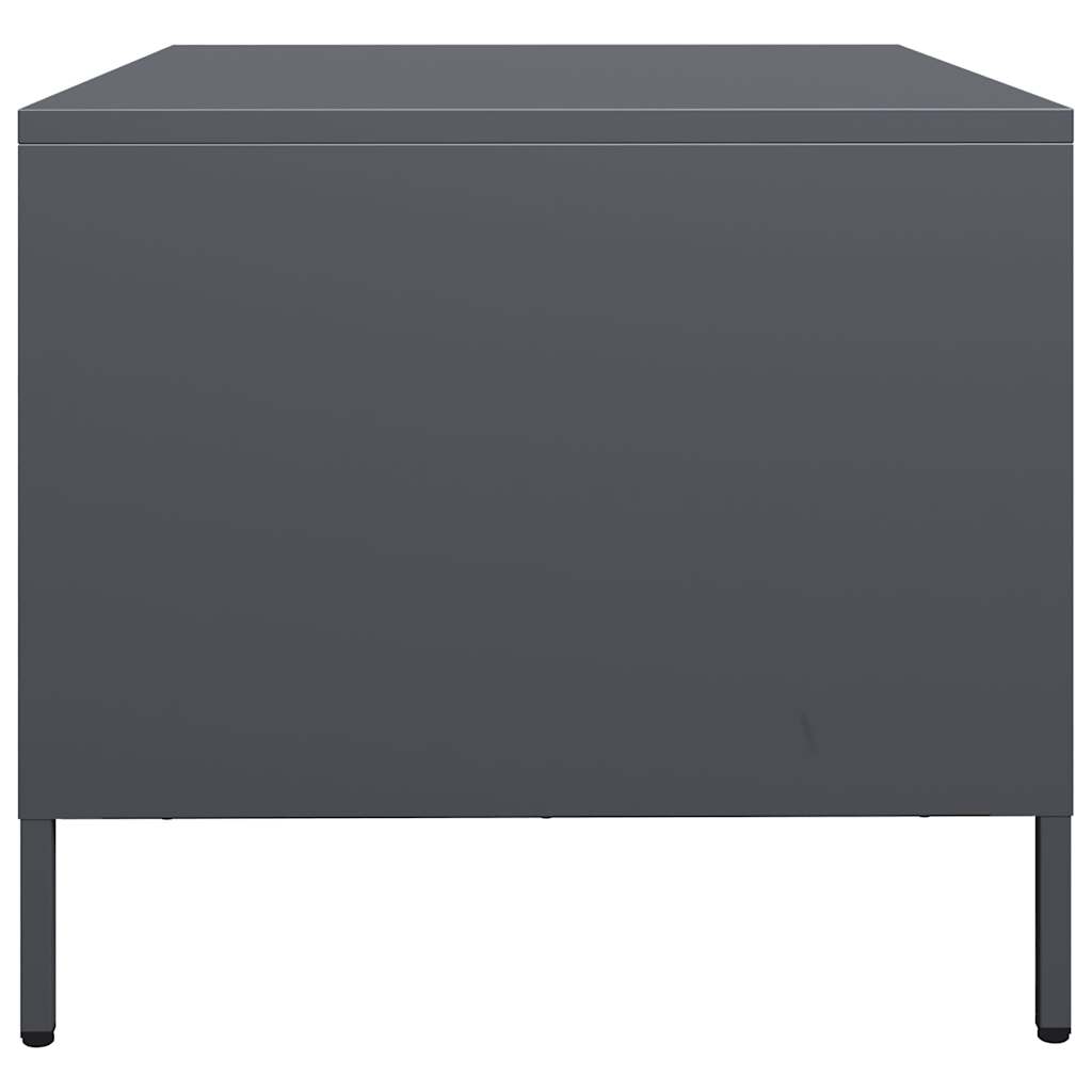 vidaXL Table basse anthracite 101,5x50x43,5 cm acier laminé à froid - Image 6