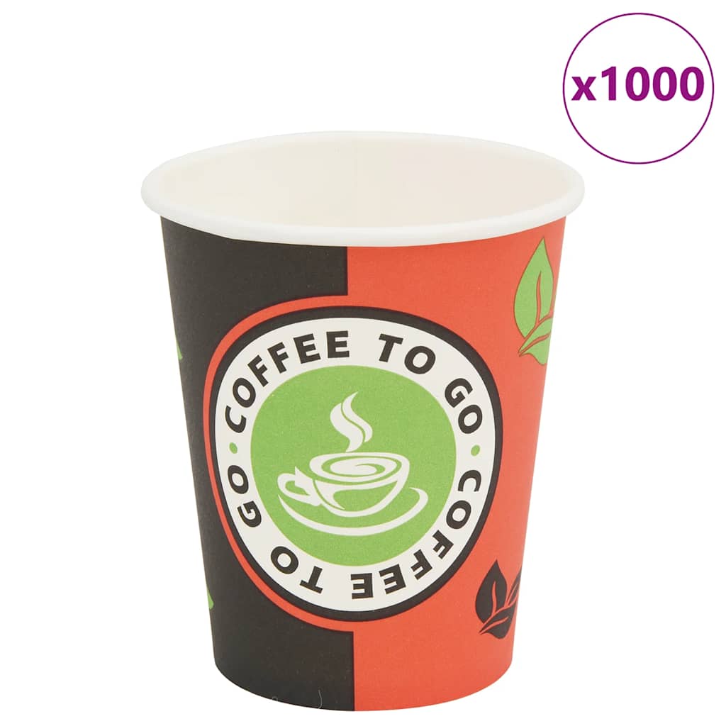 vidaXL Gobelet à café jetable 1000 pcs Papier 240 ml (8 oz)