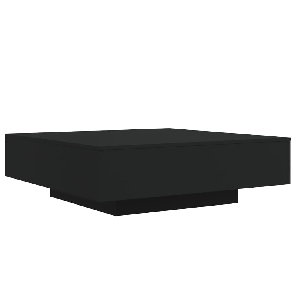 vidaXL Table basse avec lumières LED noir 100x100x31 cm - Image 3