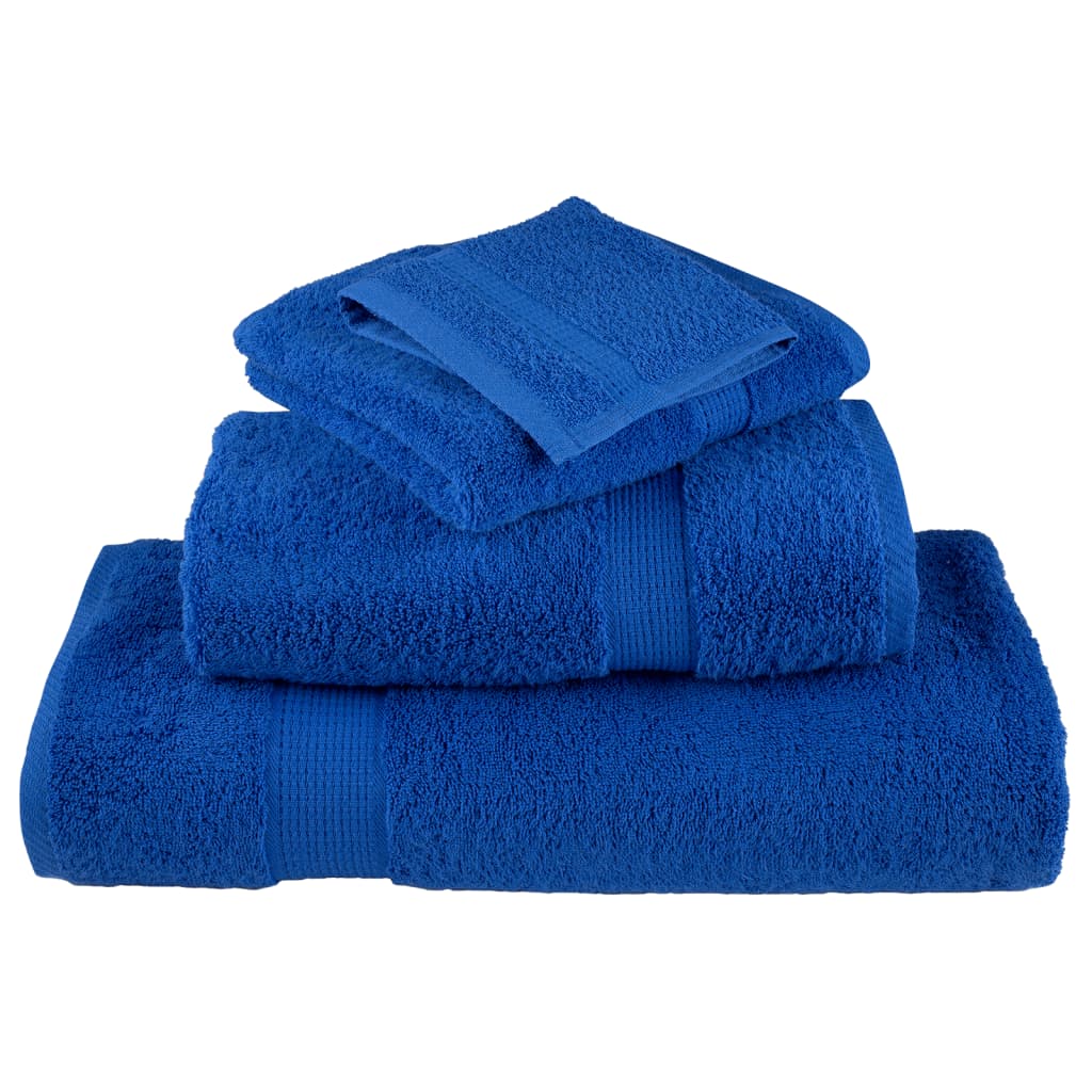 vidaXL Serviettes d'invité de qualité supérieure SOLUND 2 pcs bleu - Image 4
