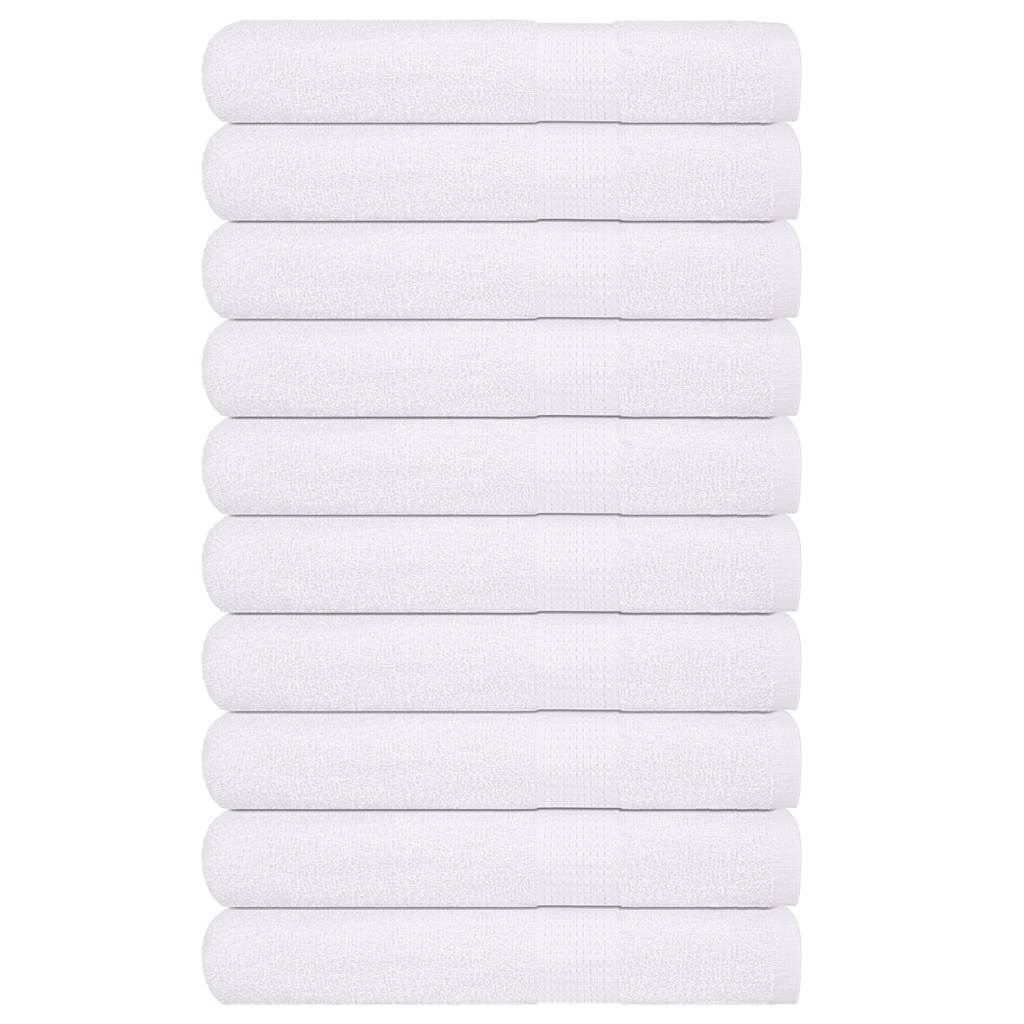 vidaXL Serviettes de sauna 10 pcs blanc 80x200 cm 360 g/m² 100% coton