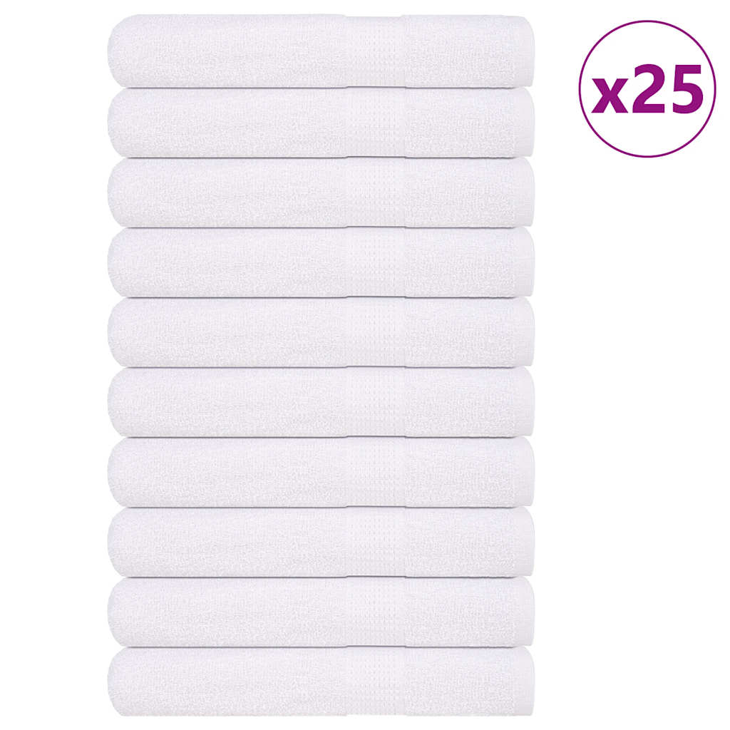 vidaXL Serviettes de sauna 25 pcs blanc 80x200 cm 360 g/m² 100% coton