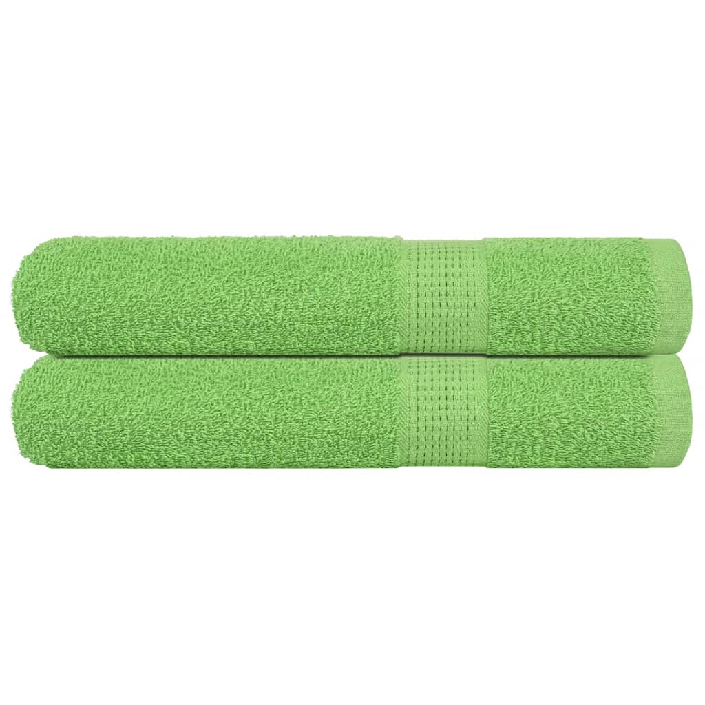 vidaXL Serviettes de sauna 2 pcs vert pomme 80x200 cm 100% coton