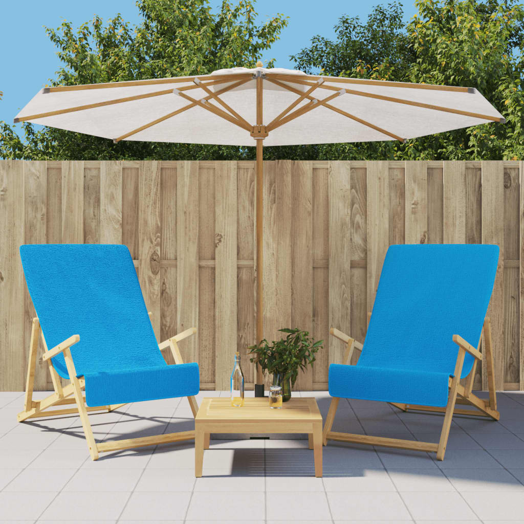 vidaXL Serviettes de plage 2 pcs turquoise 60x135 cm tissu 400 GSM