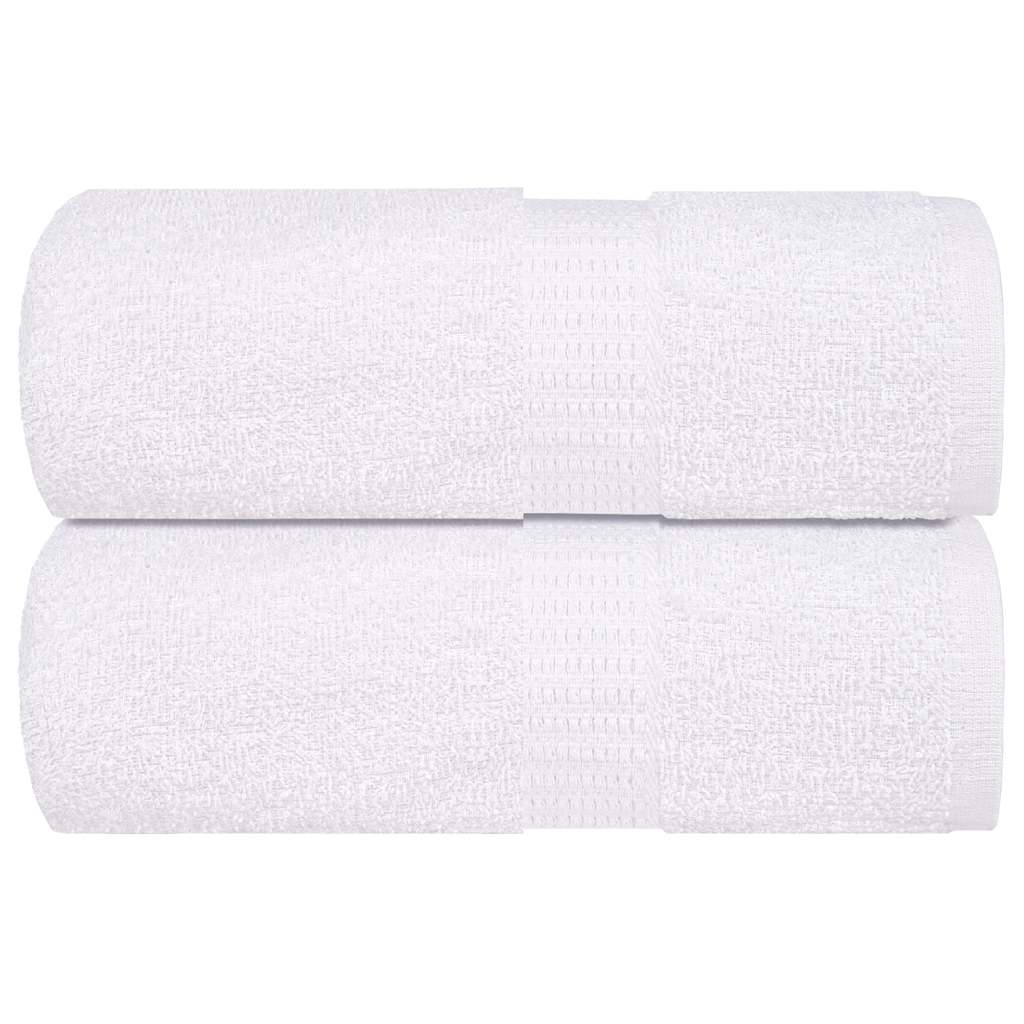 vidaXL Serviettes d'invité 2 pcs blanc 30x50 cm 360 g/m² 100% coton
