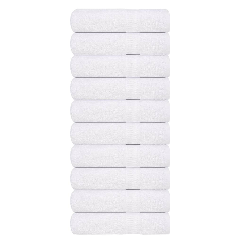 vidaXL Serviettes de douche 10 pcs blanc 70x140 cm 360 g/m² 100% coton