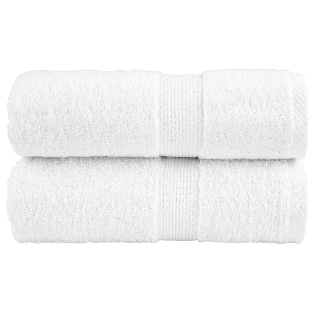 vidaXL Serviettes d'invité de qualité supérieure SOLUND 2 pcs blanc