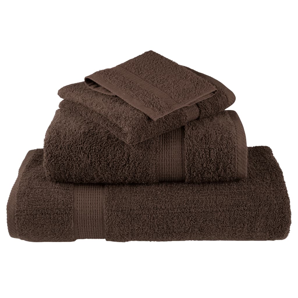 vidaXL Serviettes d'invité de qualité supérieure SOLUND 2 pcs marron - Image 4