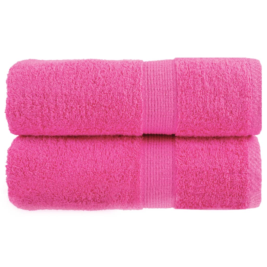 vidaXL Serviettes d'invité de qualité supérieure SOLUND 2 pcs rose