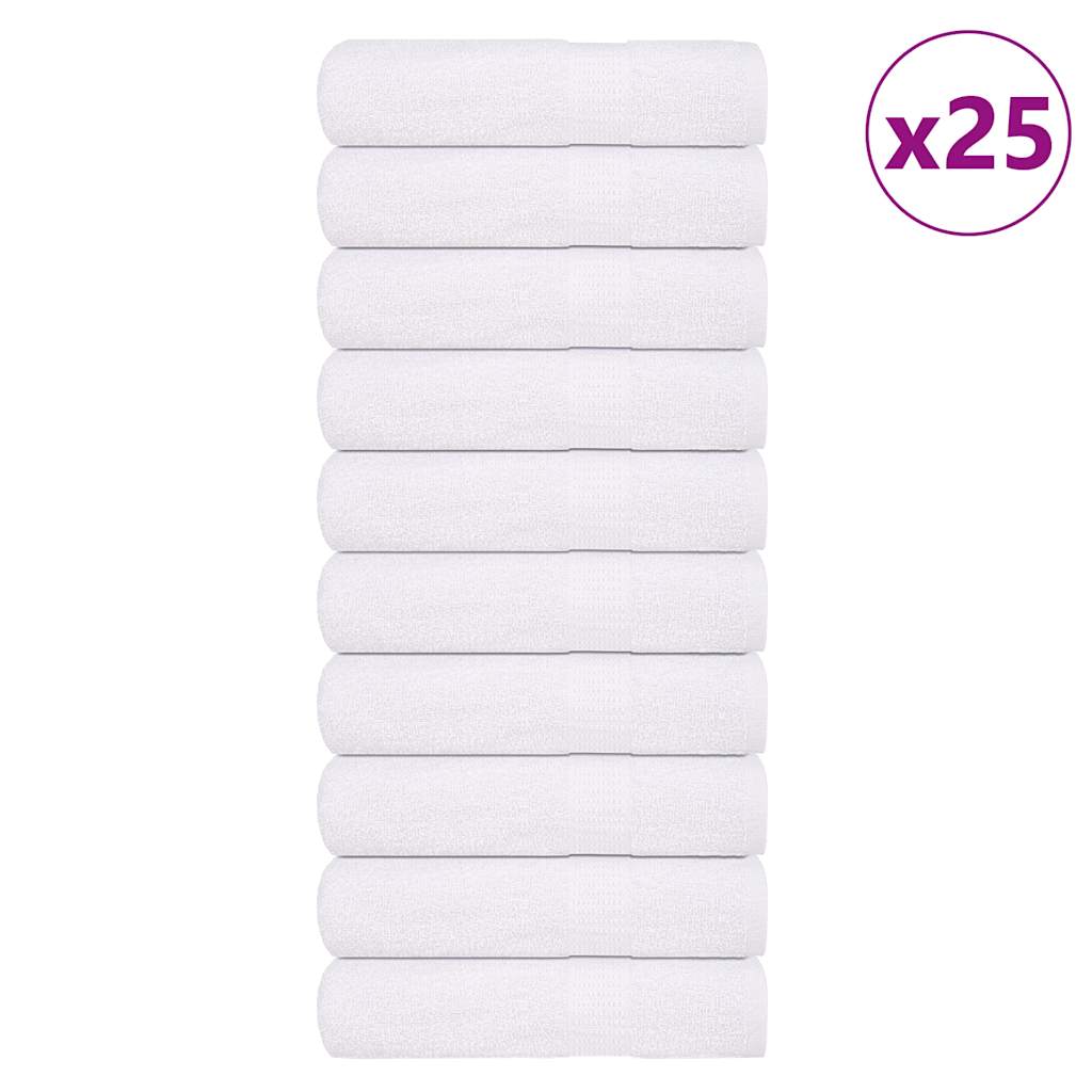 vidaXL Serviettes de bain 25 pcs blanc 100x150 cm 360 g/m² 100% coton