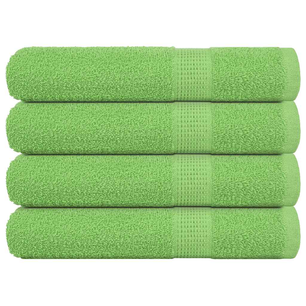 vidaXL Serviettes de sauna 4 pcs vert pomme 80x200 cm 100% coton