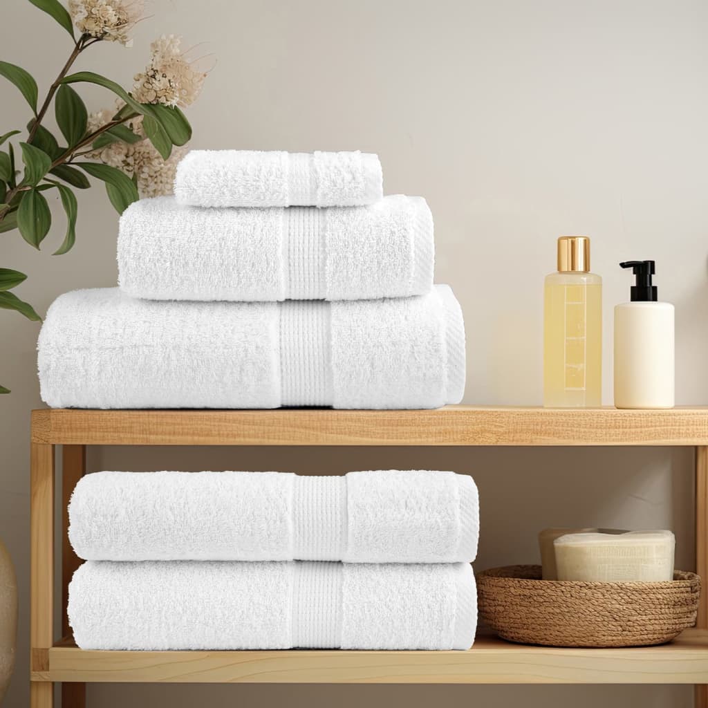 vidaXL Serviettes de sauna de qualité supérieure SOLUND 4 pcs blanc - Image 3