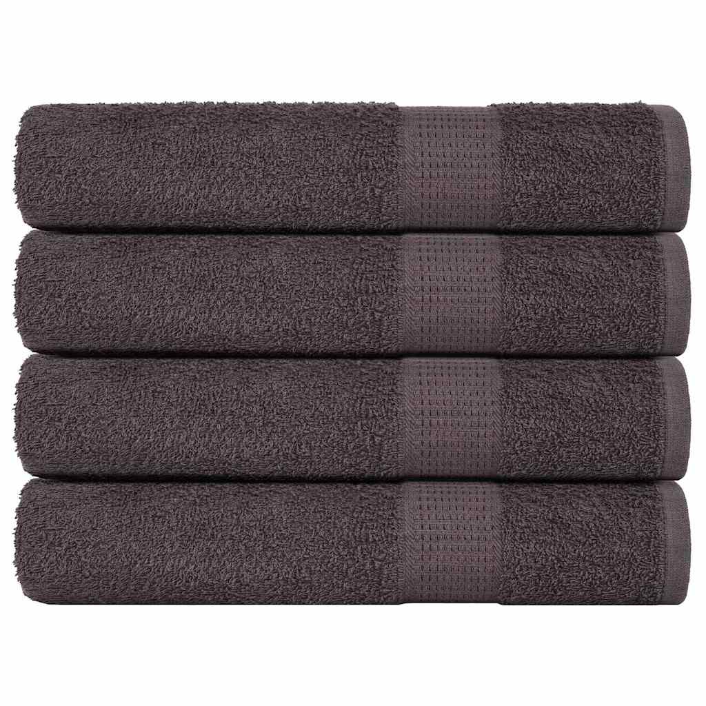 vidaXL Serviettes de sauna 4 pcs anthracite 80x200 cm 100% coton