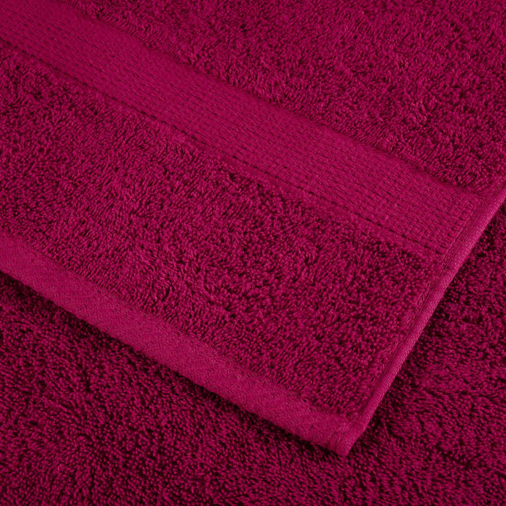 vidaXL Serviettes de bain de qualité supérieure SOLUND 10 pcs bordeaux - Image 6