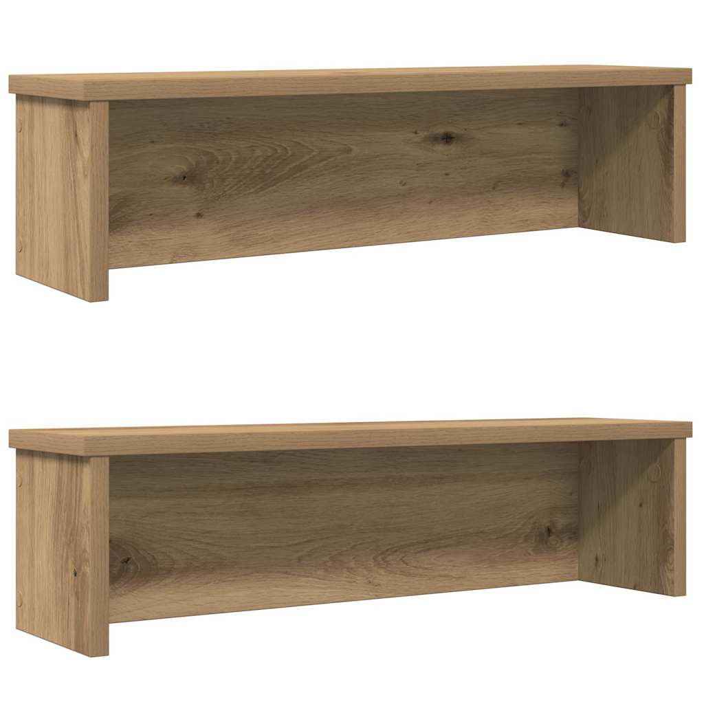 VidaXL Étagères de cuisine empilables 2 pcs chêne artisanal 50x15x16cm
