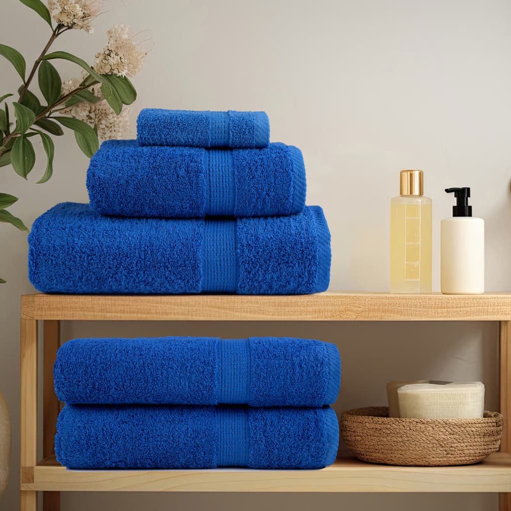 vidaXL Serviettes de qualité supérieure SOLUND 4 pcs bleu 600 g/m² - Image 3