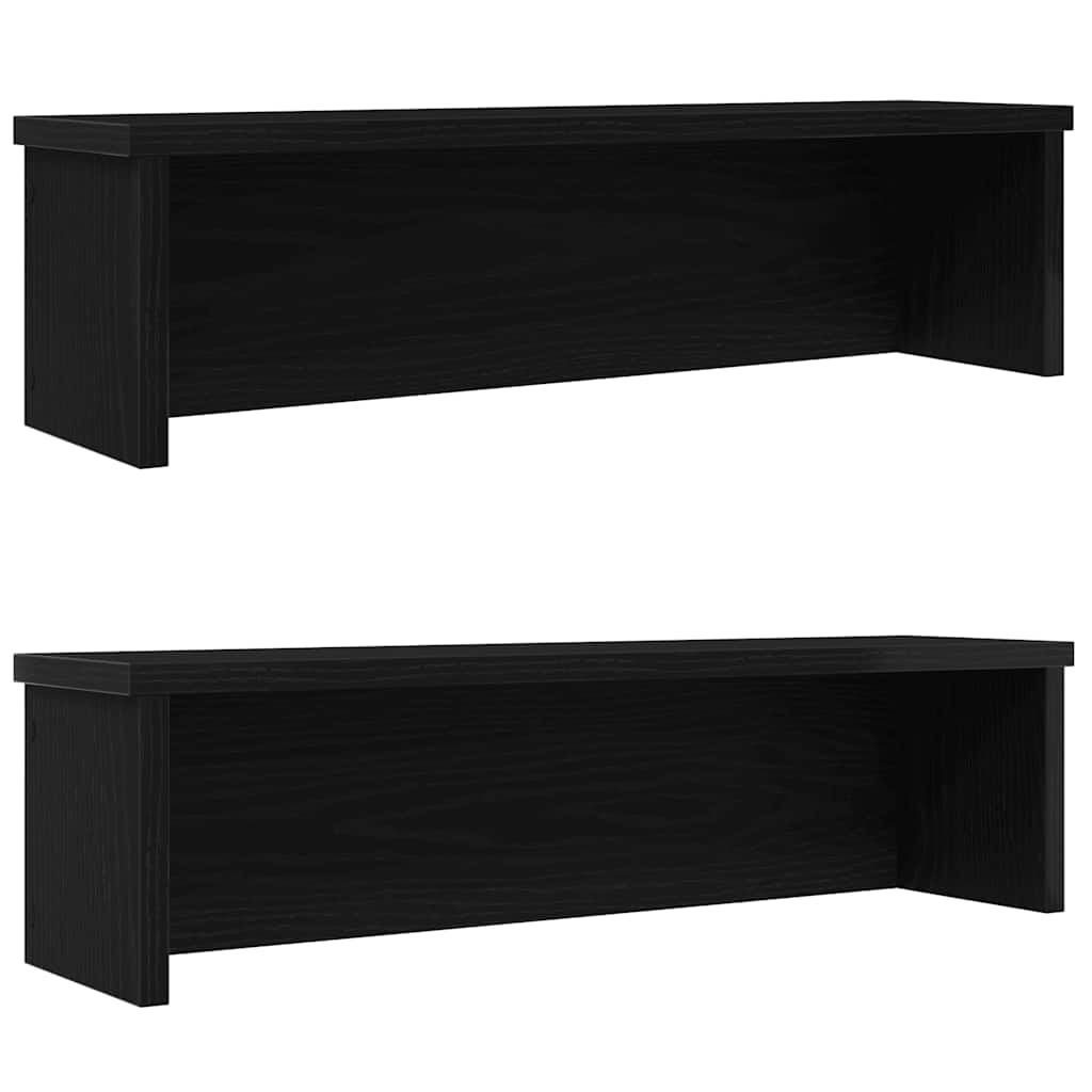VidaXL Étagères de cuisine empilables 2 pcs noir 50x15x16 cm