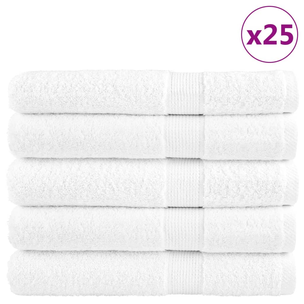 vidaXL Serviettes de qualité supérieure SOLUND 25 pcs blanc 600 g/m²