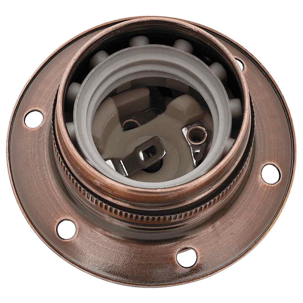 vidaXL Douilles de lampe 2 pcs bronze rouge E27 - Image 4