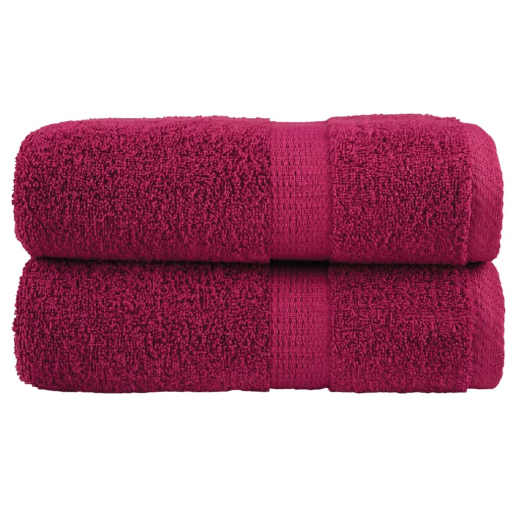 vidaXL Serviettes d'invité de qualité supérieure SOLUND 2 pcs bordeaux