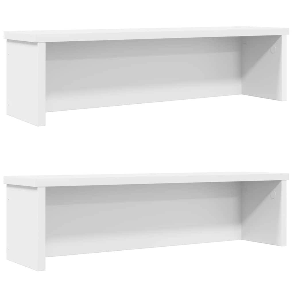 VidaXL Étagères de cuisine empilables 2 pcs blanc 50x15x16 cm