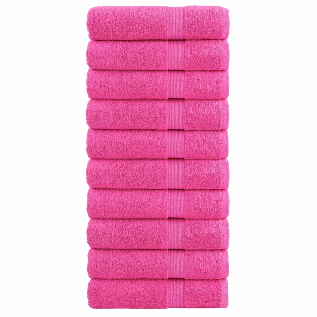 vidaXL Serviettes de douche de qualité supérieure SOLUND 10 pcs rose