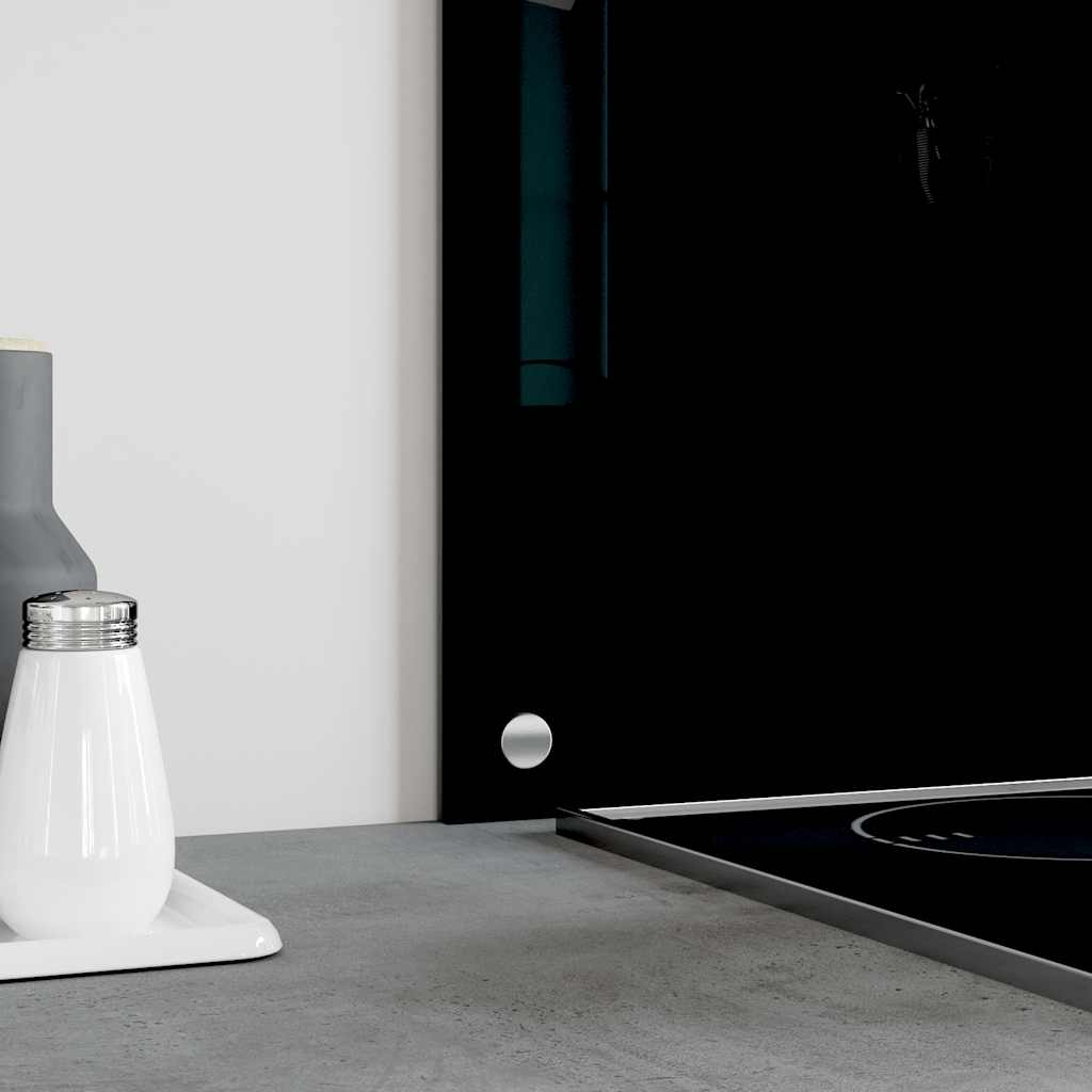 vidaXL Dosseret de cuisine Noir 90x50 cm Verre trempé - Image 4