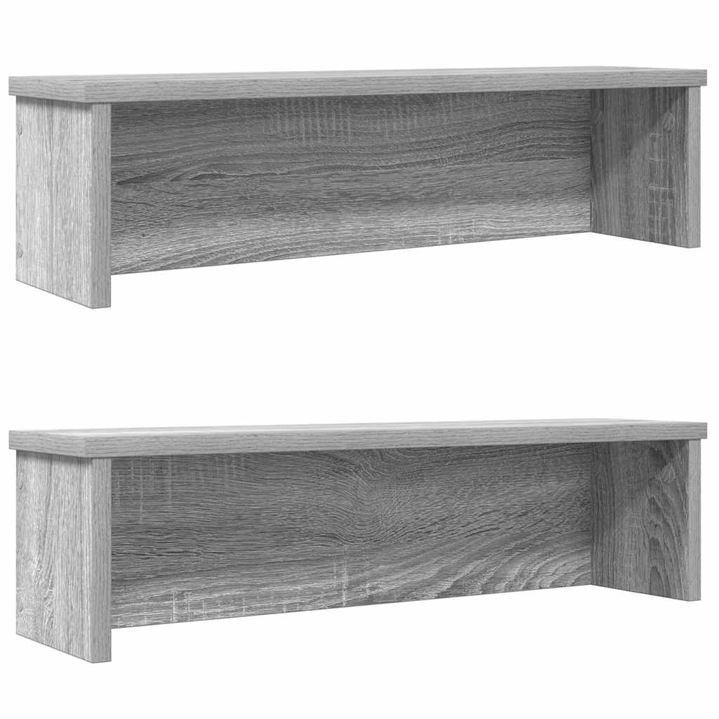 VidaXL Étagères de cuisine empilables 2 pcs sonoma gris 50x15x16 cm