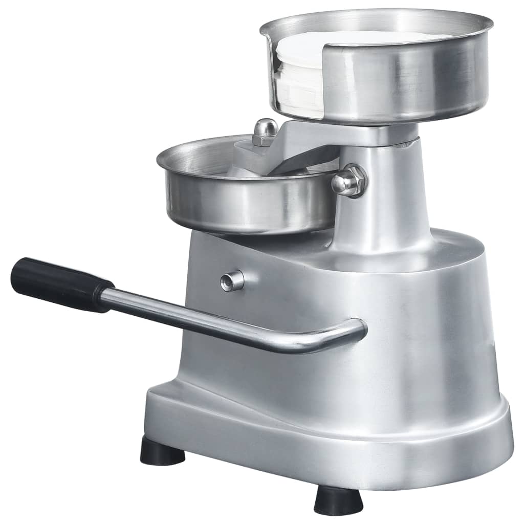 vidaXL Presse à hamburger avec 500 feuilles de galettes Aluminium 13cm - Image 5