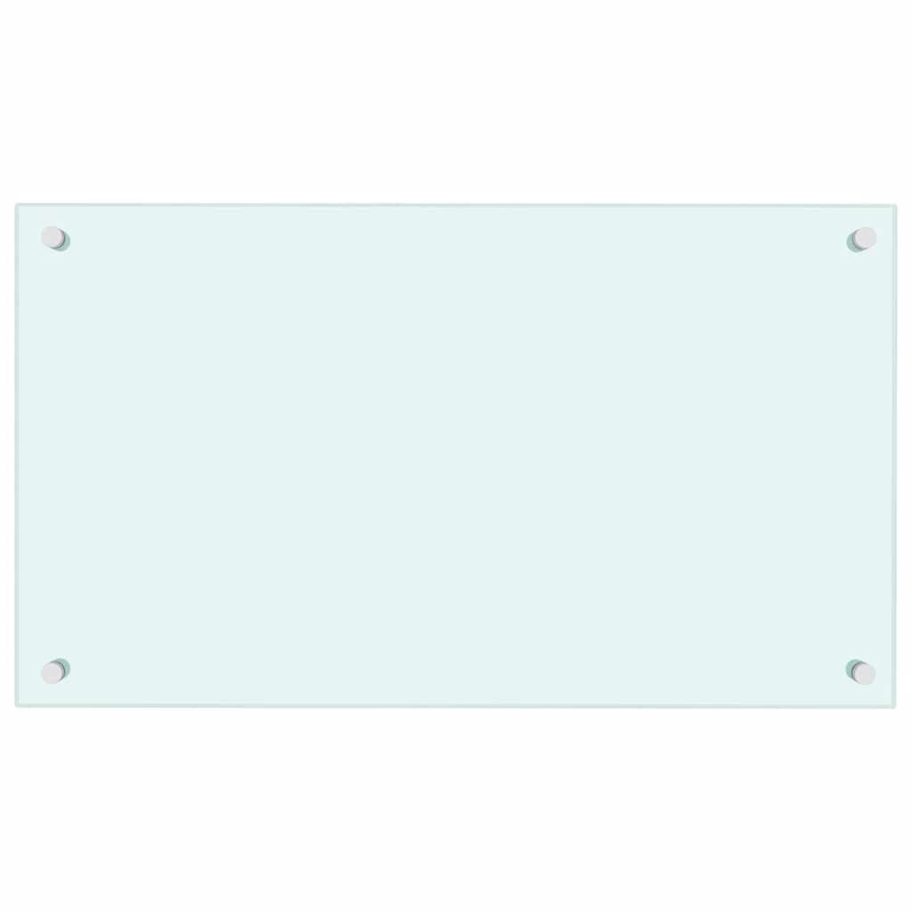 vidaXL Dosserets de cuisine 2 pcs blanc 70x40 cm verre trempé - Image 4